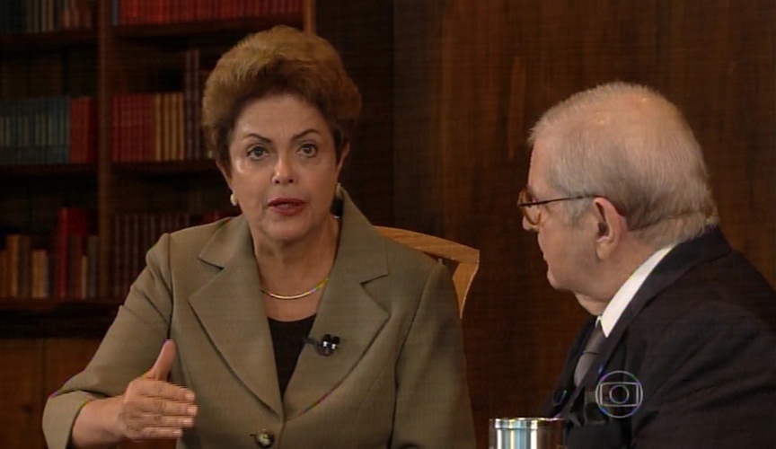 Dilma Rousseff conversa com Jô Soares no 