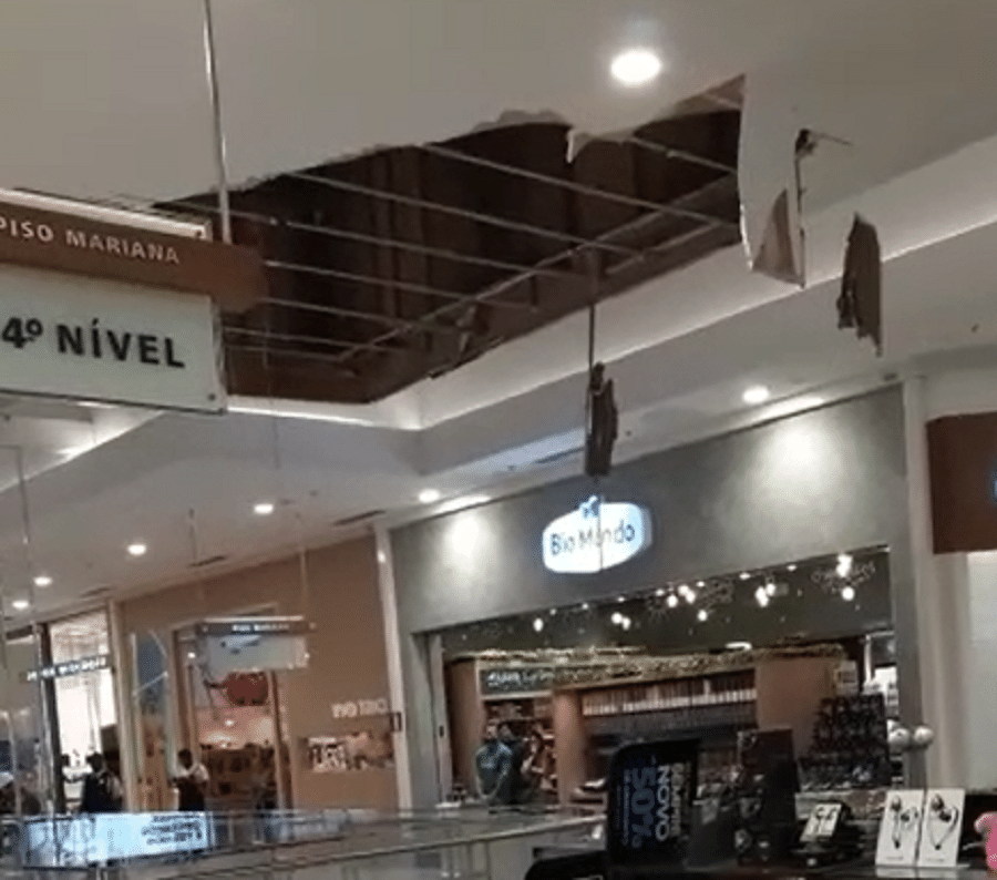 Chuvas Em Bh Teto Do Bh Shopping Despenca Durante Temporal