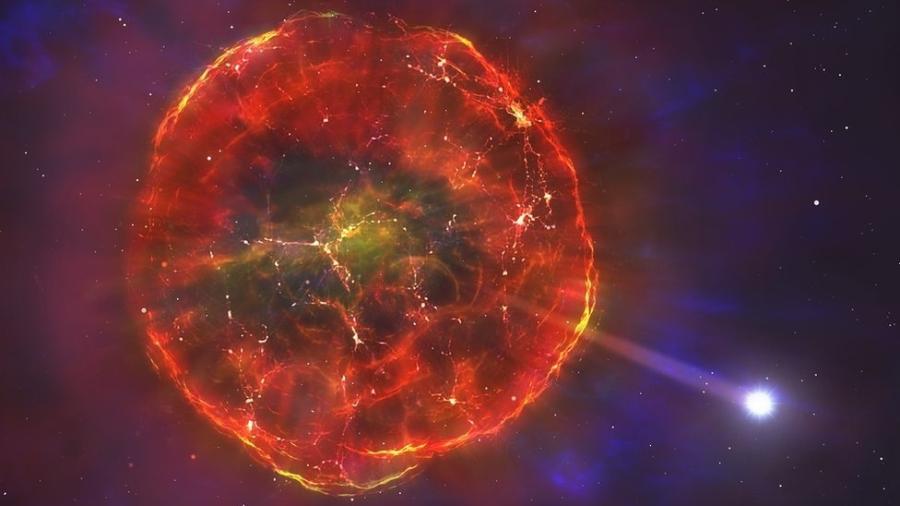 Astrônomos acreditam que estrela passou por uma supernova "parcial" - Universidade de Warwick / Mark Garlick