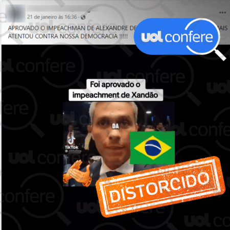 30.jan.2024 - Parlamentares comemoravam aprovação de PEC no Senado, não impeachment do ministro do STF