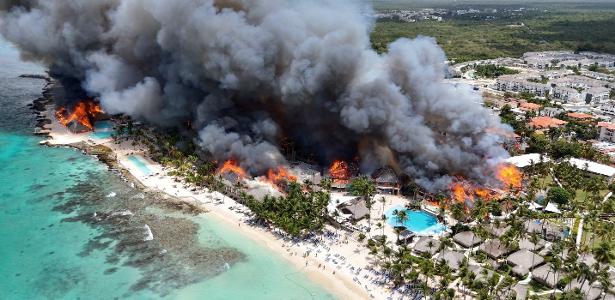 Incêndio em resort de luxo no Caribe mata turista e desaloja 1.700 hóspedes