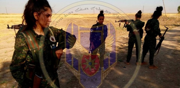 Imagem divulgada na página do Facebook do grupo Forças de Proteção da Mulher Beznahrin - Reprodução/ Facebook