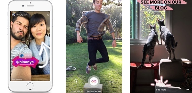 Agora é possível mencionar amigos e criar Gifs no Instagram Stories; veja -  10/11/2016 - UOL TILT