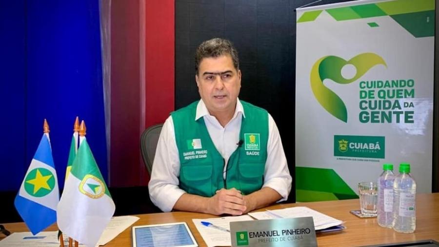 Emanuel Pinheiro (MDB), prefeito de Cuiabá, anunciou toque de recolher na cidade - Divulgação