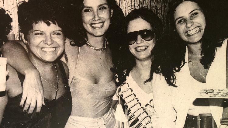Leila (segunda, da esq. para a dir.), com a frenética Leiloca, a atriz Denise Dumont e a cantora Fafá de Belém - Arquivo Pessoal/Tathiana Cravo - Arquivo Pessoal/Tathiana Cravo