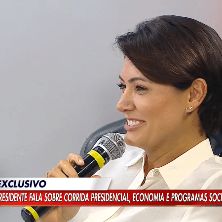 Michelle Bolsonaro no programa de Sikêra Jr - Reprodução/YouTube