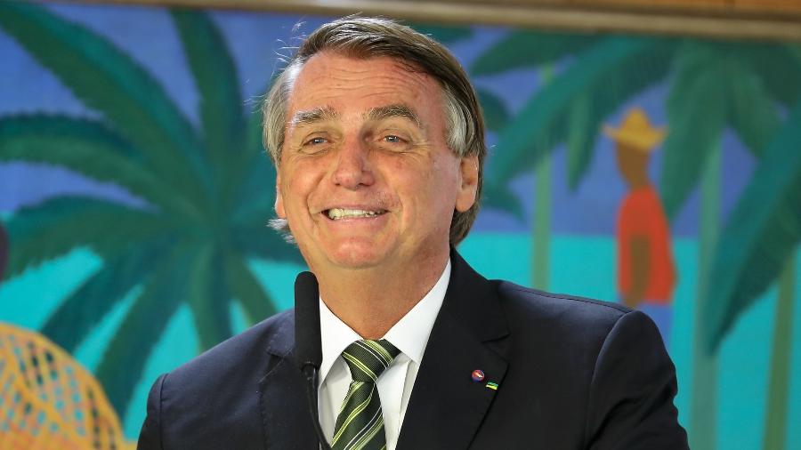 Jair Bolsonaro durante discurso no Palácio da Alvorada - Clauber Cleber Caetano/PR