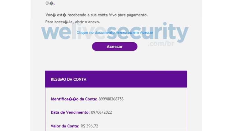 Botão falso redireciona usuários para site externo que não é o da empresa oficial - Welivesecurity - Welivesecurity