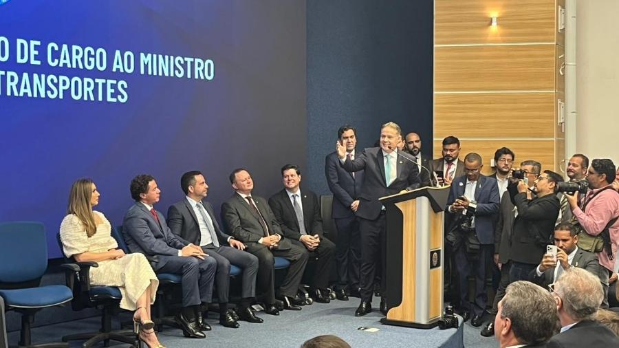 Ministro Renan Filho assume o Ministério dos Transportes durante evento em Brasília - Lucas Borges Teixeira/UOL