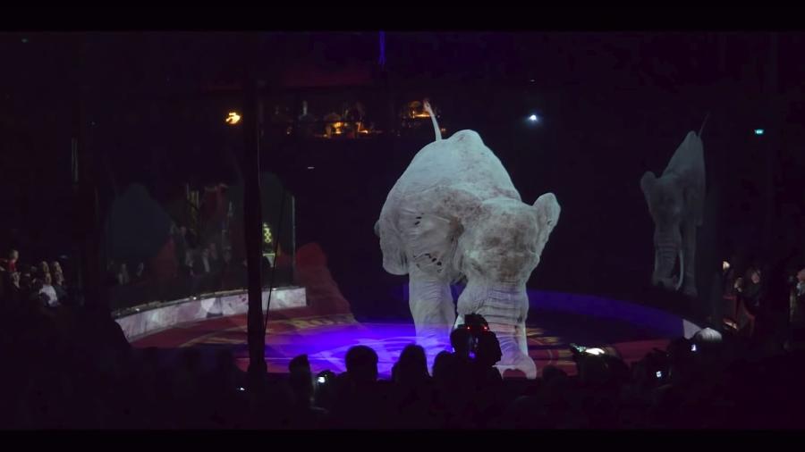 Em vez de animais sofrendo maus-tratos, circo passou a usar hologramas - Reprodução