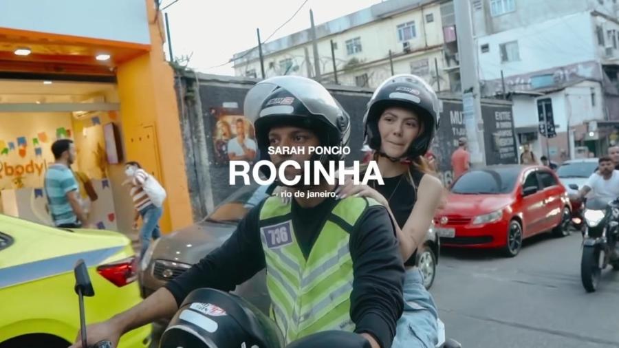 A candidata Sarah Poncio (Pros) publicou um vídeo na favela da Rocinha no fim de julho - Reprodução/Instagram/@sarah