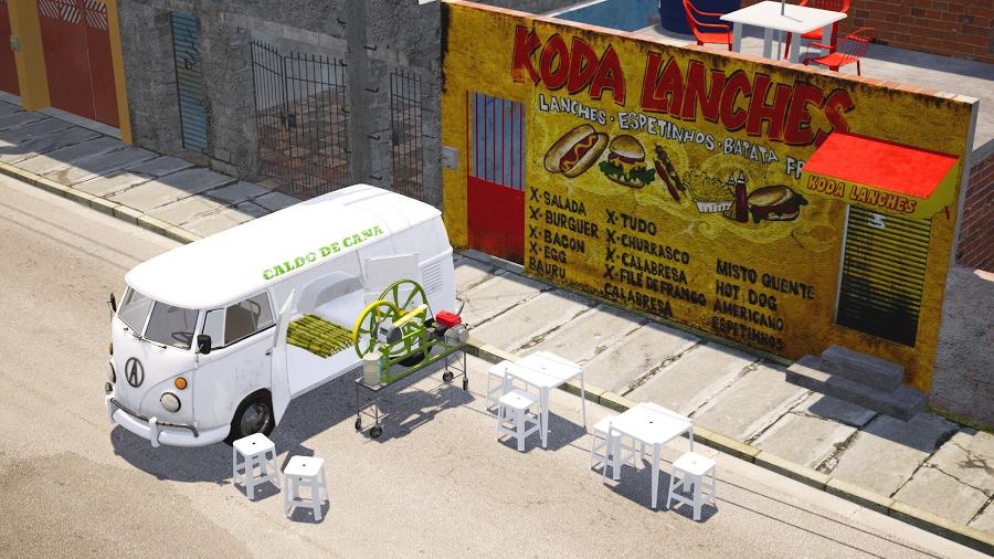 Captura de tela do jogo Brazilian Street Food; game é um simulador de venda de comida de rua - Reprodução/Steam