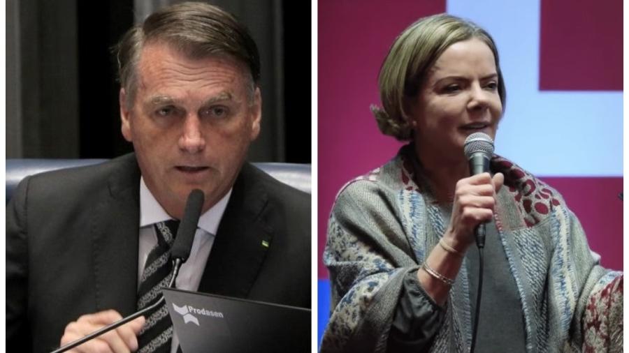 Jair Bolsonaro e Gleisi Hoffmann repercutiram crime em São Paulo - Wilson Dias/Ag?ncia Brasil e Reprodução