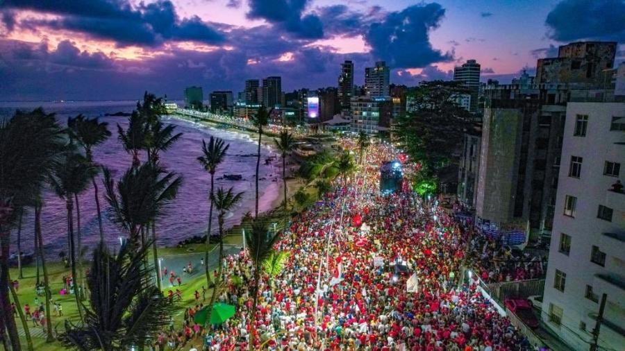 Apoiadores de Lula (PT) em caminhada em Salvador - Ricardo Stuckert