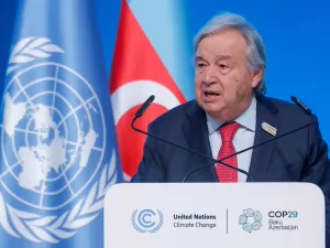 Paguem ou enfrentarão desastre climático para a humanidade, alerta secretário-geral da ONU na COP29