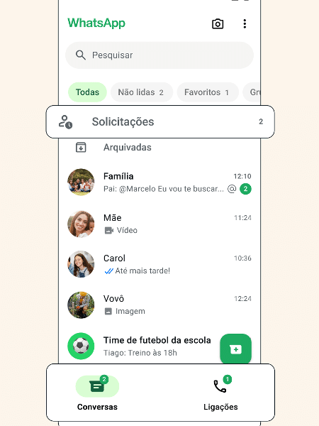 Controle parental no WhatsApp permitirá que responsáveis saibam quando filhos entrarem em grupo Controle parental no WhatsApp permitirá que responsáveis saibam quando filhos entrarem em grupo
