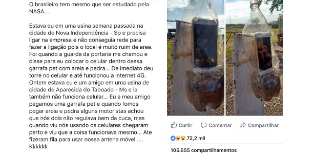 garrafa pet - Reprodução - Reprodução