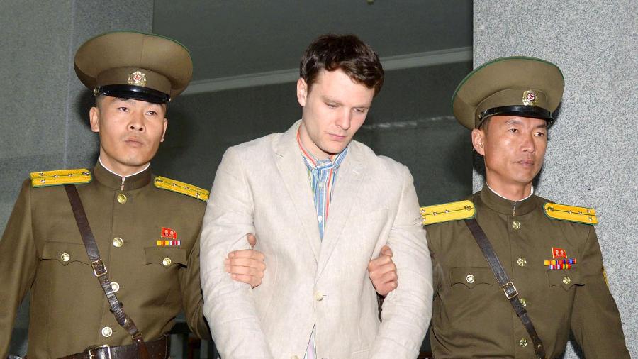 Otto Frederick Warmbier foi um estudante americano que foi detido na Coreia do Norte em janeiro de 2016 - Kyodo via Reuters