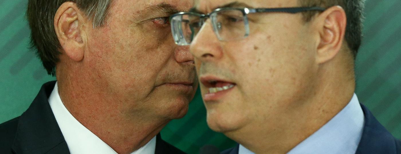 Bolsonaro e Witzel: cada vez mais distantes - Pedro Ladeira/Folhapress