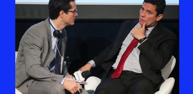 Deltan Dallagnol e Sergio Moro conversam