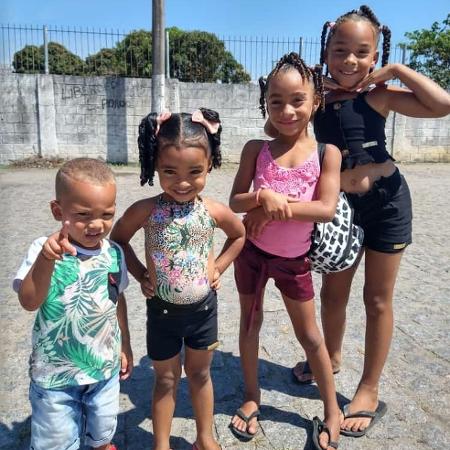 Os irmãos Enzo Gabriel, Brunna Vitória, Kamilly Sophia e Phandora morreram em acidente no Rio - Arquivo Pessoal