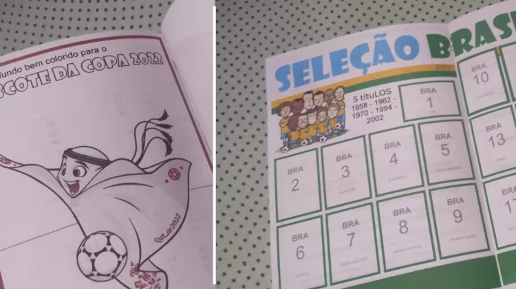 "O mais legal foi ele chegar em casa e ver a felicidade dele com o álbum na mão", comenta Talita, mãe de um aluno e criadora do vídeo - Acervo Pessoal - Acervo Pessoal