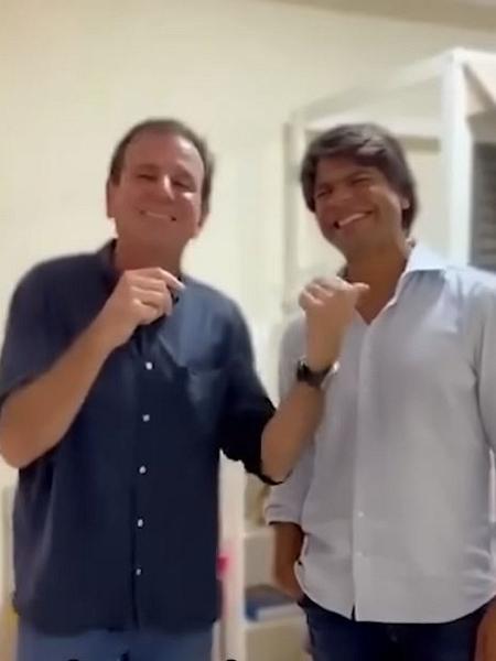 23.jun.2024 - Prefeito Eduardo Paes (PSD) e deputado Pedro Paulo (PSD) 