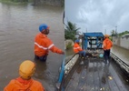 Chuva esperada para o mês cai em 24 h e deixa desabrigados no litoral de SP - Defesa Civil/Divulgação de vídeo