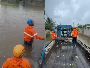 Chuva esperada para o mês cai em 24 h e deixa desabrigados no litoral de SP