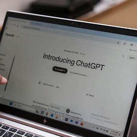Página inicial do ChatGPT, da OpenAI