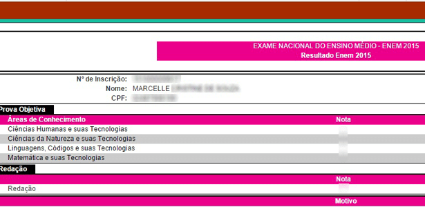 Notas do Enem estão disponíveis para consulta