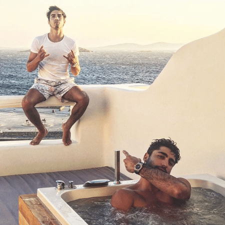 Gabriel David e Thiago Magalhães juntos na Grécia - Reprodução/Instagram