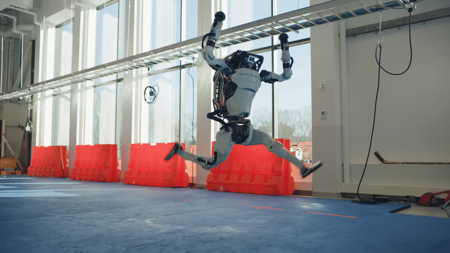 Robô Atlas da Boston Dynamics dançando "Do You Love Me?"