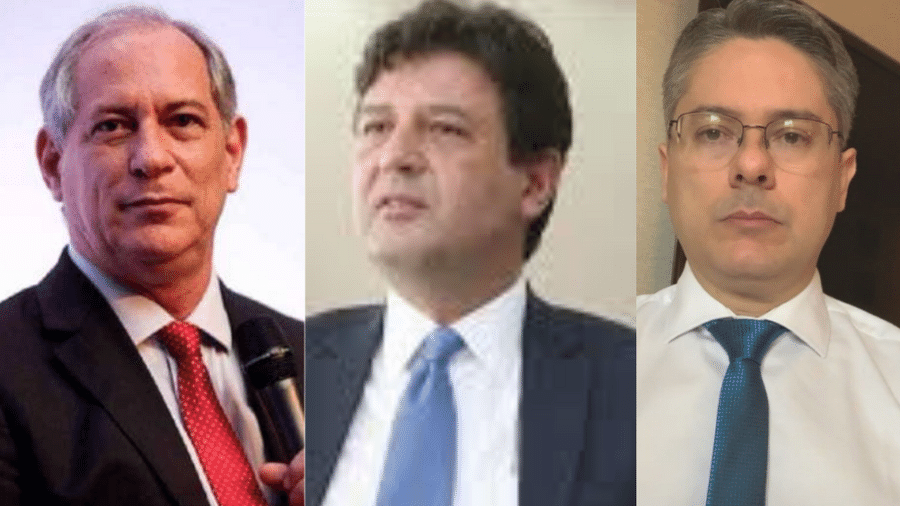Ciro Gomes, Luiz Henrique Mandetta e Alessandro Vieira - Divulgação