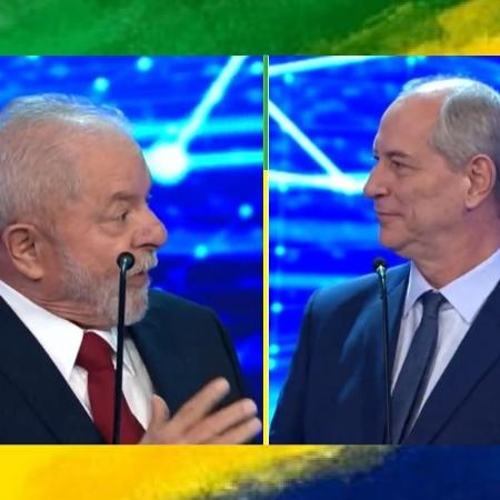 Os candidatos à presidência Lula (PT) e Ciro Gomes (PDT), no debate promovido pela Band - Band/Youtube-Reprodução