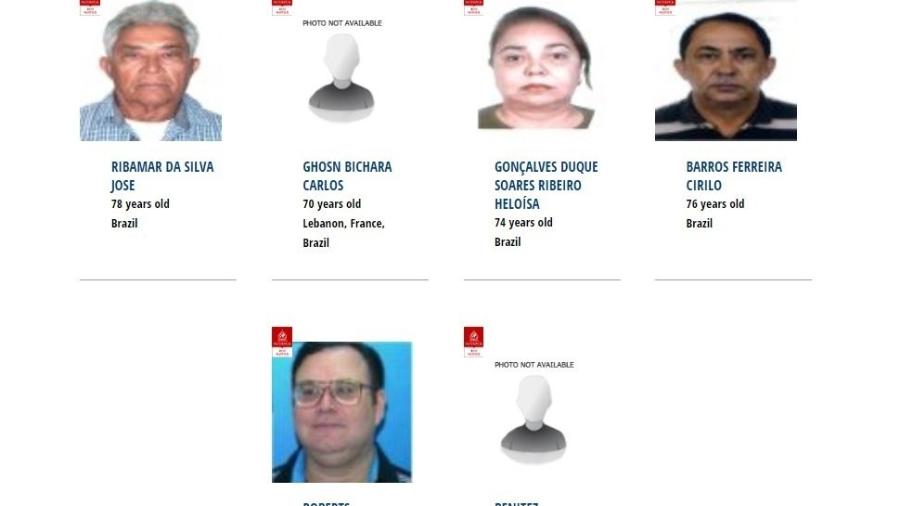 Há seis brasileiros 70+ na lista de procurados da Interpol