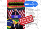 Trump não disse que negará negócios com Brasil; legenda de vídeo é falsa - Arte/UOL sobre Reprodução Instagram