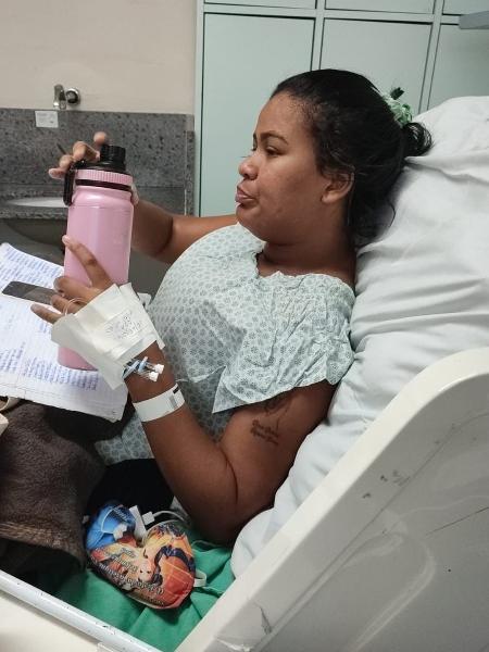 Luciene teve complicações após plástica Luciene teve complicações após plástica