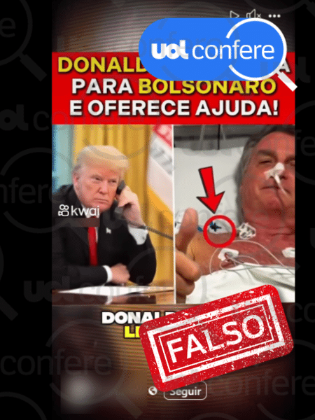 22.abr.2025 - Não há nenhuma evidência de que Trump ligou para Bolsonaro