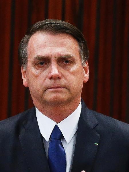  O presidente eleito, Jair Bolsonaro, durante a cerimônia da sua diplomação  - Dida Sampaio/Estadão Conteúdo