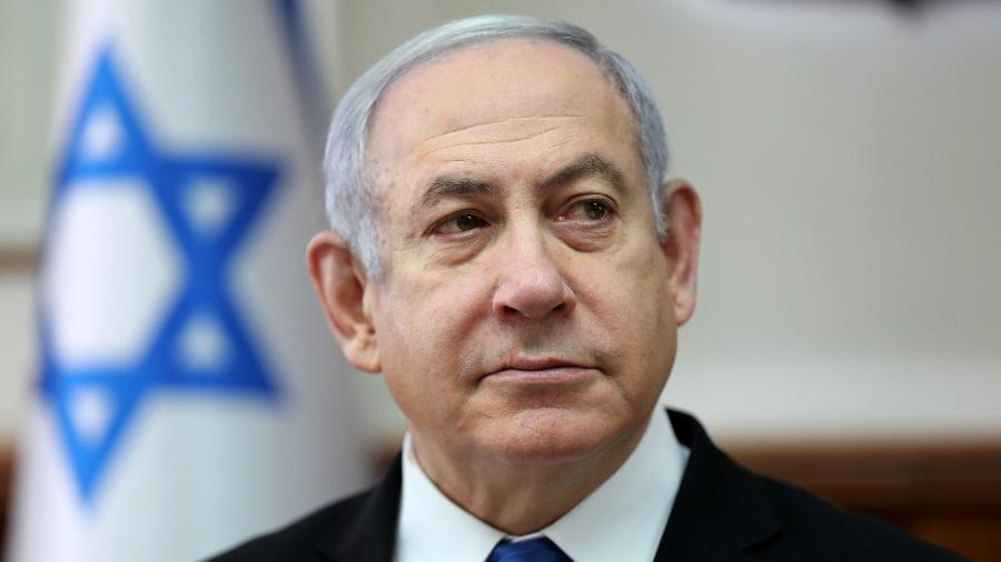 Benjamin Netanyahu elogiou os ataques de Israel contra Gaza após acordo de cessar-fogo entrar em vigor - Abir Sultan/Pool via REUTERS