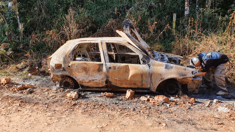 Carro do casal Liliana Vargas e Felipe Augusto é encontrado queimado no Paraná - Arquivo pessoal