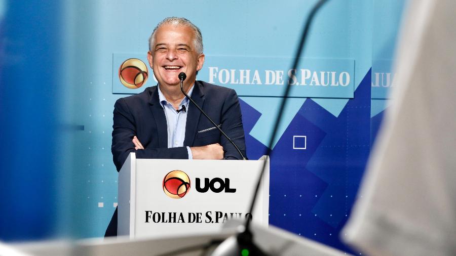11 nov. 2020 - Candidato à prefeitura de São Paulo Marcio França (PSB) participa de debate promovido pelo UOL e Folha de S. Paulo - Mariana Pekin/UOL