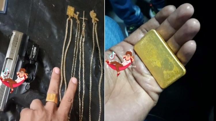 Nas redes sociais, Sandro ostentava armas, pulseiras e ouro - Reprodução Redes Sociais - Reprodução Redes Sociais