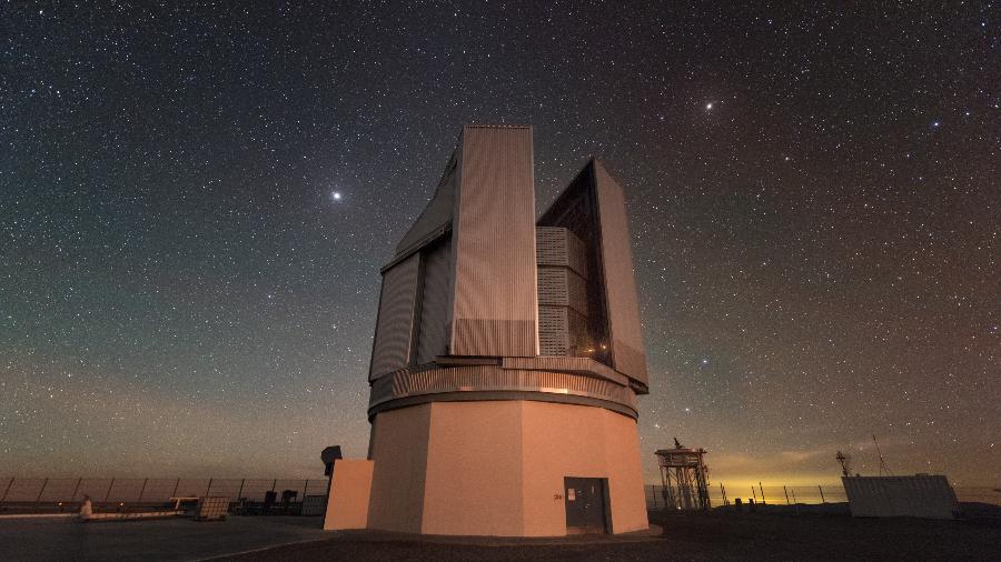 Parte do Observatório Paranal, no deserto do Chile, que é mantido pelo ESO (Observatório Europeu do Sul)