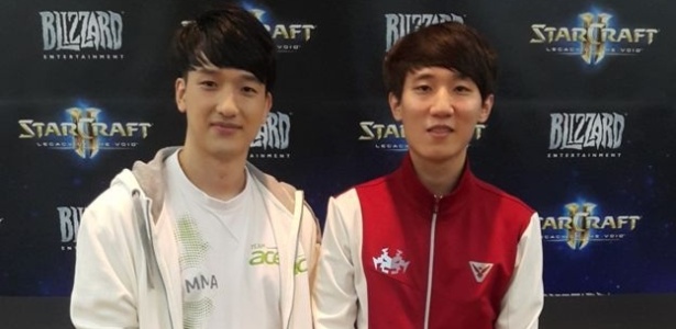 Won Mun Seong e Ji Sung Choi são considerados estrelas entre os gamers - BBC