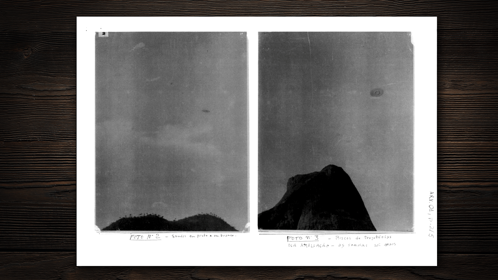 9.ago.2017 - Caso Barra da Tijuca, no Rio de Janeiro, em 1952: imagens entraram nos arquivos da Aeronáutica em 1954. Anos depois, o caso revelou-se uma fraude - Arte/UOL