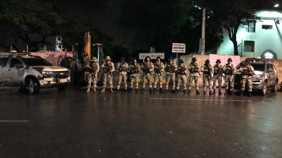Equipe do Choque ocupa 3º Batalhão de Polícia Militar, em Sobral, no Ceará - Divulgação/PCCE