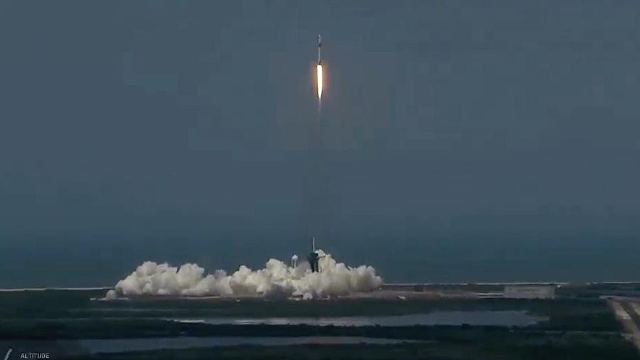 Falcon 9 decola com astronautas da Nasa - Reprodução