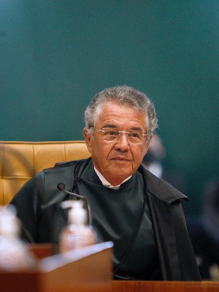 O ministro Marco Aurélio durante homenagem a Luiz Fux, empossado na presidência do STF (Supremo Tribunal Federal)  - Fellipe Sampaio /SCO/STF